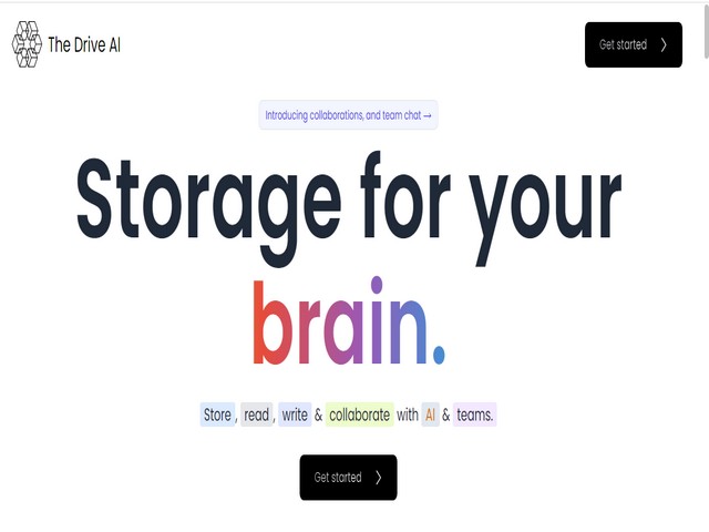 THE DRIVE AI: Free AI Tool 2 Store, Read and Write Documents