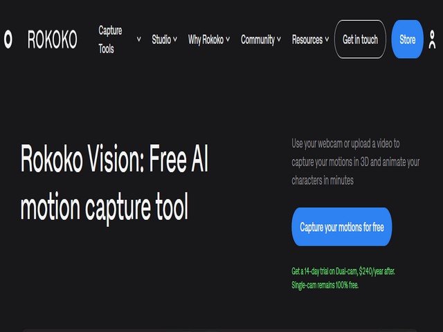 ROKOKO VIDEO:Free AI Tool 2 Motion Capture