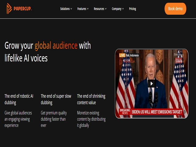 PAPERCUP : Free AI Tool 2 Dubbed Videos 2