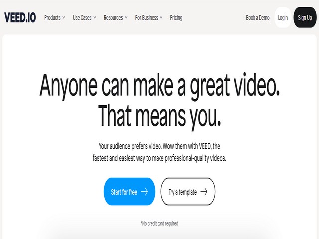 VEED.IO: Free AI Online Tool 2 Create and Edit Video